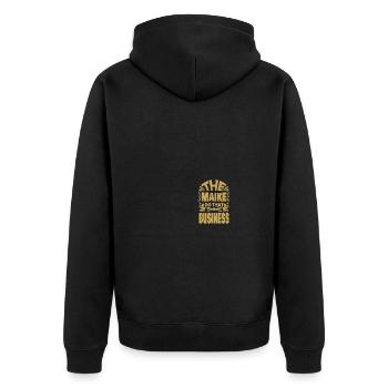 Anne - Veste à capuche bio Premium Unisexe - noir - Dos - Nico (187cm)