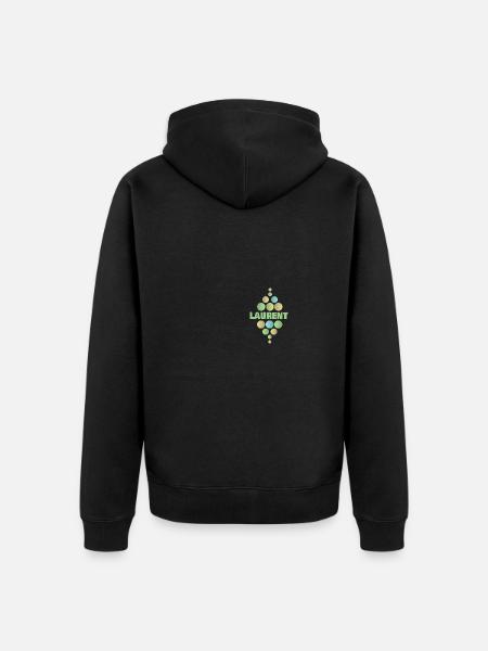 First name Laurent - Unisex Premium Organic Zip Hoodie - black