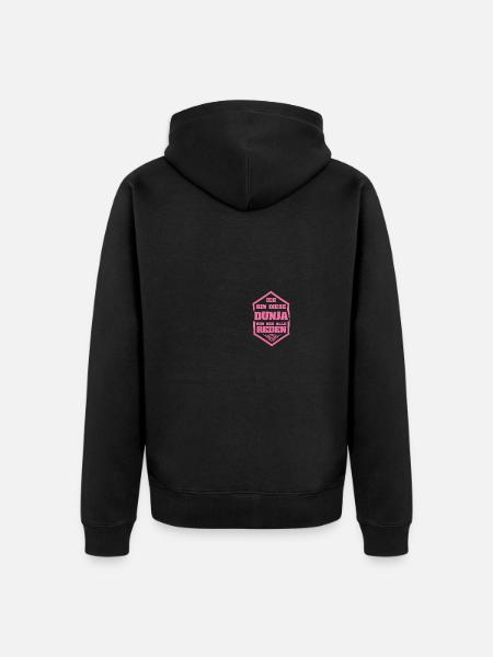 First name Dunja - Unisex Premium Organic Zip Hoodie - black