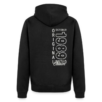 34ème Anniversaire Cadeau Mari Octobre Millésime 1989 - Veste à capuche bio Premium Unisexe - noir - Dos - Nico (187cm)