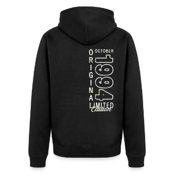 29th Birthday Gift Husband October Vintage 1994 - Unisex Premium Organic Zip Hoodie - black - Back - Nico (187cm)