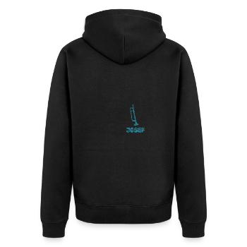 Josef - Veste à capuche bio Premium Unisexe - noir - Dos - Nico (187cm)