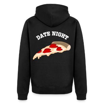 Pizza Date de nuit - Veste à capuche bio Premium Unisexe - noir - Dos - Nico (187cm)