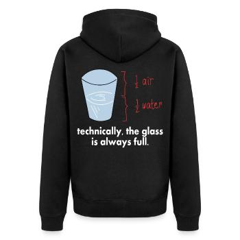 Mathematik witzig - Unisex Premium Bio Zip Hoodie - Schwarz - Hinten - Nico (187cm)