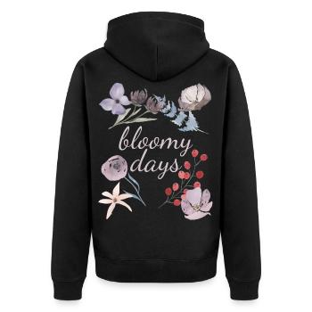jours bigarrées, réussie et belle floraison jour - Veste à capuche bio Premium Unisexe - noir - Dos - Nico (187cm)