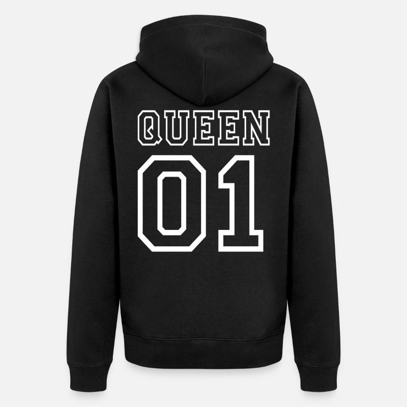 Queen 01 - Veste à capuche bio Premium Unisexe - noir
