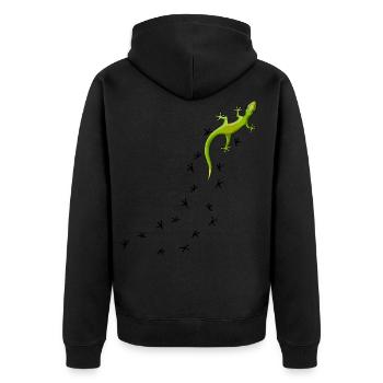 Escalade lézard Gecko cadeau frais reptile - Veste à capuche bio Premium Unisexe - noir - Dos - Nico (187cm)