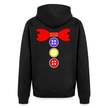 boucle Carnaval Clown Cologne Mainz Kölsch Costume - Veste à capuche bio Premium Unisexe - noir - Dos - Nico (187cm)
