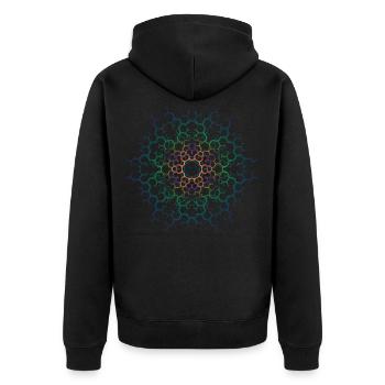 San Pedro - Unisex Premium Organic Zip Hoodie - black - Back - Nico (187cm)