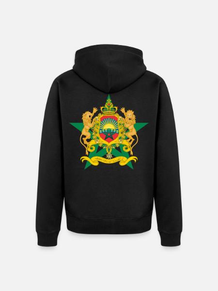 Morocco - Unisex Premium Organic Zip Hoodie - black