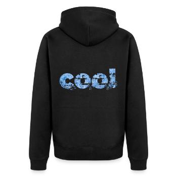 Cool Cool Cool - Unisex Premium Bio Zip Hoodie - Schwarz - Hinten - Nico (187cm)