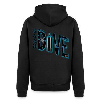 Né à Dive - Veste à capuche bio Premium Unisexe - noir - Dos - Nico (187cm)