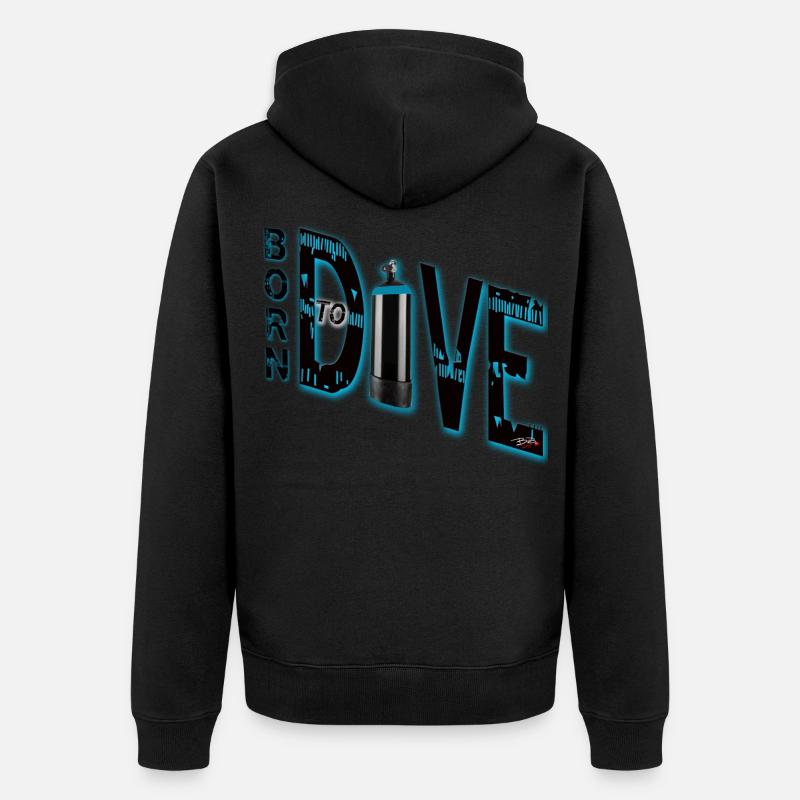 Né à Dive - Veste à capuche bio Premium Unisexe - noir