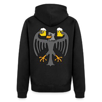 Allemagne Eagle - Veste à capuche bio Premium Unisexe - noir - Dos - Nico (187cm)