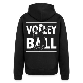 Volley-ball joueur de volley-ball athlète cadeau - Veste à capuche bio Premium Unisexe - noir - Dos - Nico (187cm)