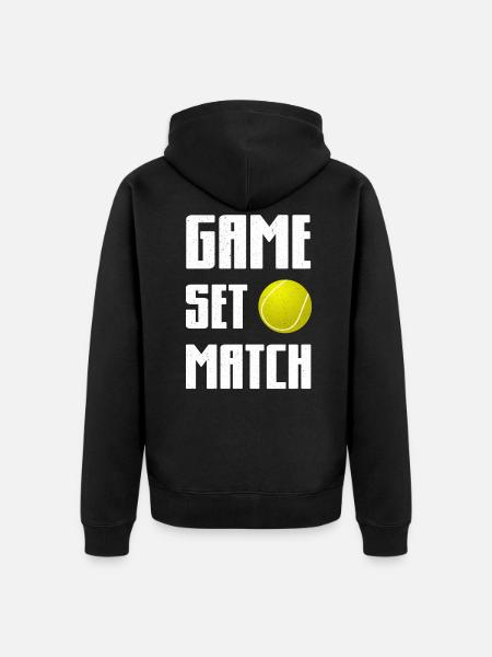 Tennis tennis player tennis court - Unisex Premium Organic Zip Hoodie - black