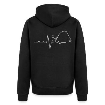 Pêche Pêche Pêche - Veste à capuche bio Premium Unisexe - noir - Dos - Nico (187cm)