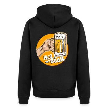 bière - Veste à capuche bio Premium Unisexe - noir - Dos - Nico (187cm)