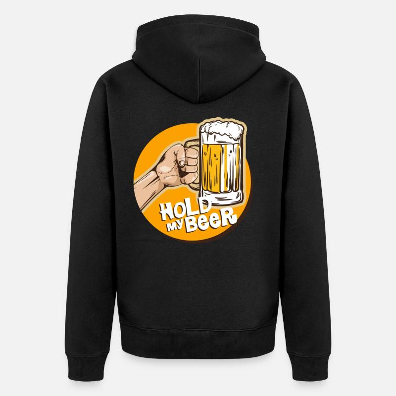 bière - Veste à capuche bio Premium Unisexe - noir