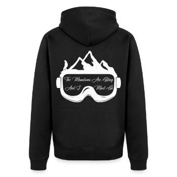 Snowboard Snowboarding Snowboardurlaub Snowboarder - Unisex Premium Bio Zip Hoodie - Schwarz - Hinten - Nico (187cm)