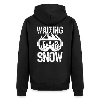 Snowboarding Snowboarding Snowboarding Snowboarder - Unisex Premium Organic Zip Hoodie - black - Back - Nico (187cm)