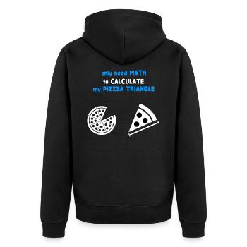 Math for PIZZA Pizza love Italian Pizza - Unisex Premium Bio Zip Hoodie - Schwarz - Hinten - Nico (187cm)