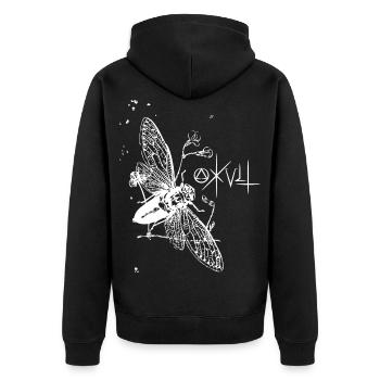 Abeille abeille gothique occulte cadeau sigil - Veste à capuche bio Premium Unisexe - noir - Dos - Nico (187cm)