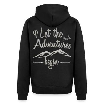 Voyage Voyage & Voyage Voyage d'aventure Lust Cadeau - Veste à capuche bio Premium Unisexe - noir - Dos - Nico (187cm)