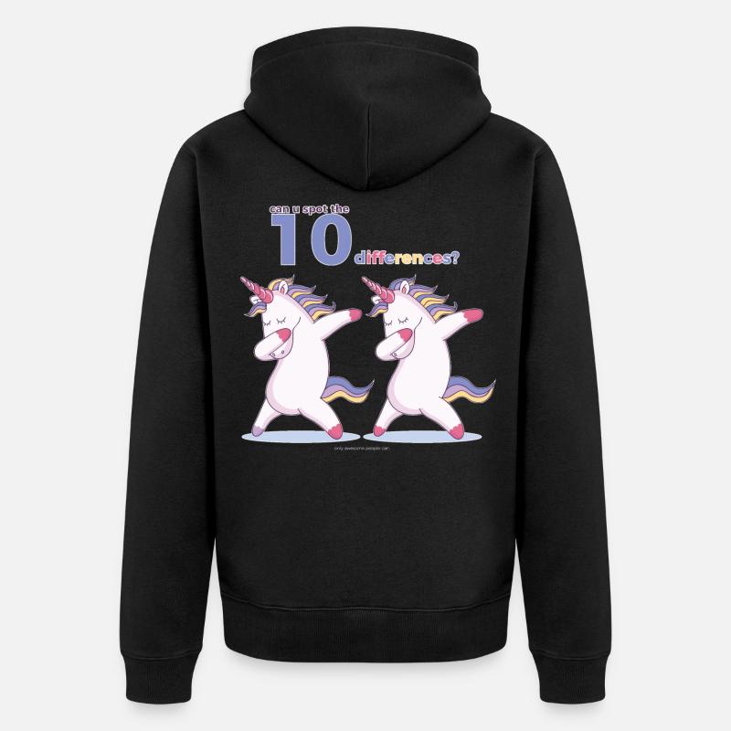 licorne - Veste à capuche bio Premium Unisexe - noir
