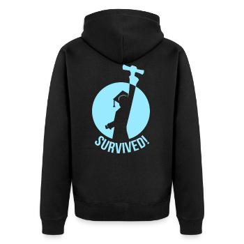 Graduation Graduation Gift - Unisex Premium Organic Zip Hoodie - black - Back - Nico (187cm)