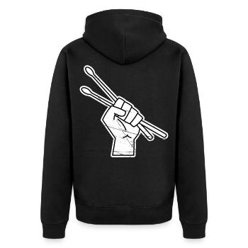 Drumsticks Drummer Drums Gift Band - Veste à capuche bio Premium Unisexe - noir - Dos - Nico (187cm)