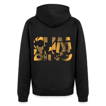 Escalade alpinisme sport cadeau passion - Veste à capuche bio Premium Unisexe - noir - Dos - Nico (187cm)
