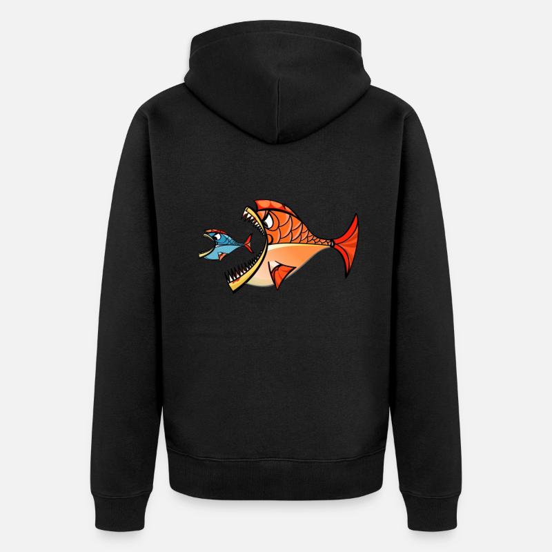 Deux piranhas - Veste à capuche bio Premium Unisexe - undefined