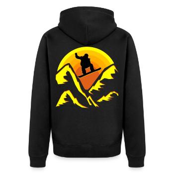 Snowboard Wintersport Downhill Snow Montagnes Piste - Veste à capuche bio Premium Unisexe - noir - Dos - Nico (187cm)