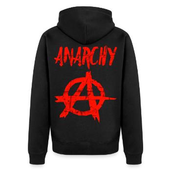 anarchie - Veste à capuche bio Premium Unisexe - noir - Dos - Nico (187cm)