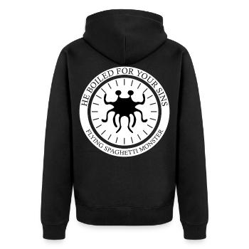 Spaghetti Food Pasta Pasta Cooking Monster Idea - Unisex Premium Organic Zip Hoodie - black - Back - Nico (187cm)