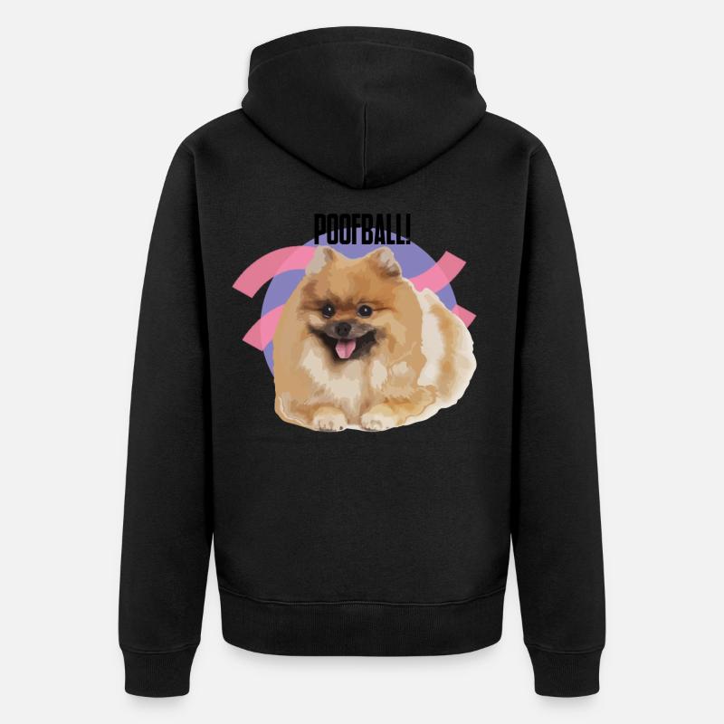 « POOFBALL » - 10000 - Veste à capuche bio Premium Unisexe - noir