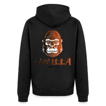 grand singe 2 - Veste à capuche bio Premium Unisexe - noir - Dos - Nico (187cm)