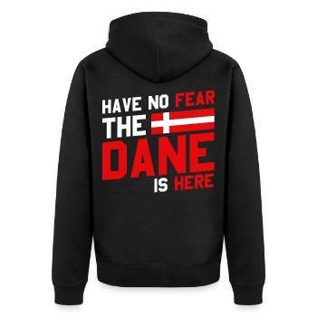 Flag of Denmark colors fear country north - Unisex Premium Organic Zip Hoodie - black - Back - Nico (187cm)