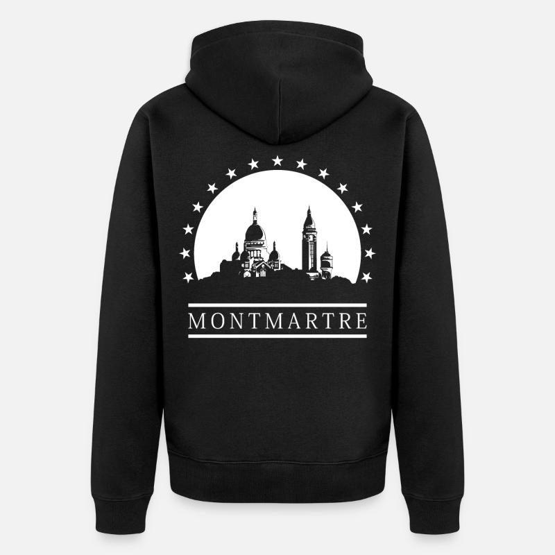 MONTMARTRE Tee Shirt - Veste à capuche bio Premium Unisexe - noir