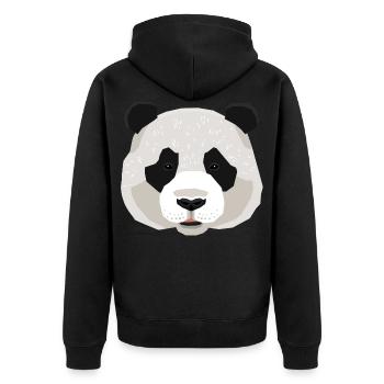 Panda panda bear - Unisex Premium Organic Zip Hoodie - black - Back - Nico (187cm)