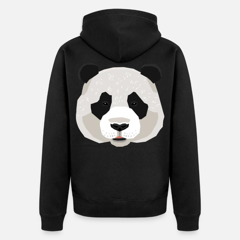 Panda Panda Bear - Veste à capuche bio Premium Unisexe - noir