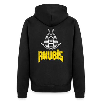 Egypte dieu Anubis pyramide Sphinx Giza - Veste à capuche bio Premium Unisexe - noir - Dos - Nico (187cm)
