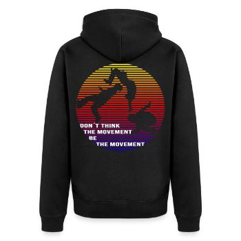 Parkour backflip - Unisex Premium Organic Zip Hoodie - black - Back - Nico (187cm)