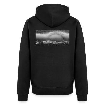 Stars landscape moon gift idea - Unisex Premium Organic Zip Hoodie - black - Back - Nico (187cm)