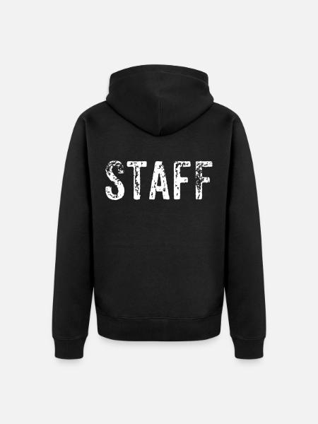 STAFF - Unisex Premium Bio Zip Hoodie - Schwarz