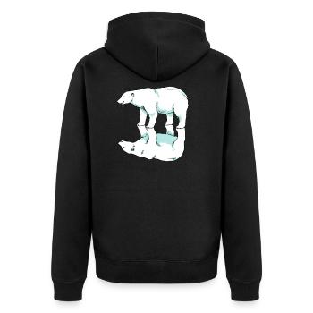 Ours polaire ours polaire heureux arctique malheureux - Veste à capuche bio Premium Unisexe - noir - Dos - Nico (187cm)