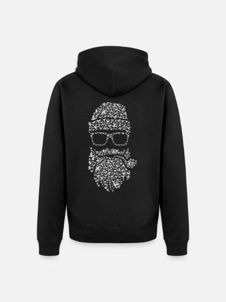 Birds Beard - Unisex Premium Bio Zip Hoodie - Schwarz