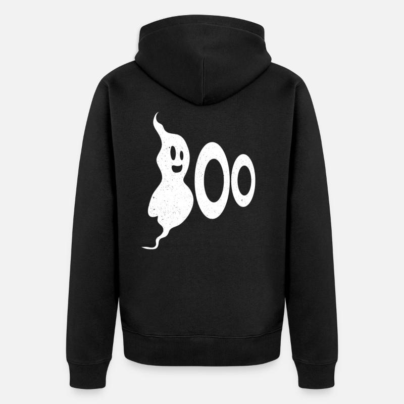 Halloween boo ghost - Veste à capuche bio Premium Unisexe - noir