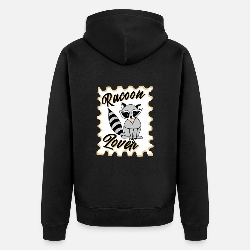 Racoon Lover - Veste à capuche bio Premium Unisexe - noir